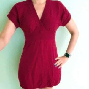 Express red sweater tunic  dress XS